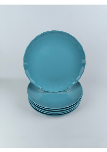 Diamond Serisi Bebe Mavisi 26 cm Servis Tabağı 6 Lı