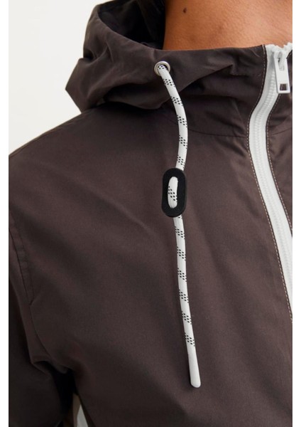 Jjerush Hood Bomber Noos Kahverengi fırsatları