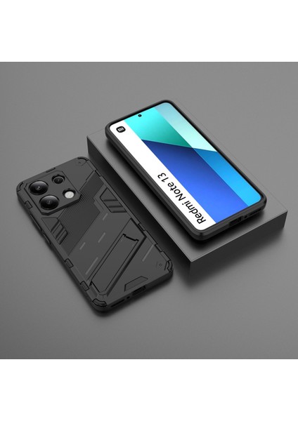 Xiaomi Redmi Note 13 Pro Plus Kickstand'li Kılıf, 10FT Askeri Düşme Koruyucu Darbeye Dayanıklı Ince Sert Kılıf With KICKSTAND,10FT Military Drop Protective Shockproof Slim Hard Case (Yurt Dışından)