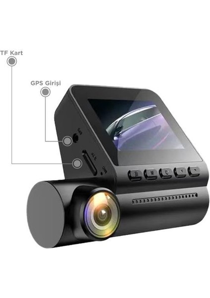 Ta-07 Ön 4K ve Arka 1080P Kameralı 4in1 Gece Görüşlü,gps,wifi,park Modu,geri Görüş Araç Kamerası