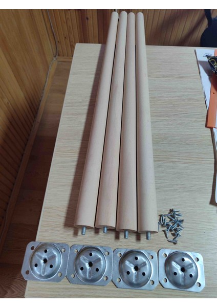 70 cm Ahşap Konik Ayak