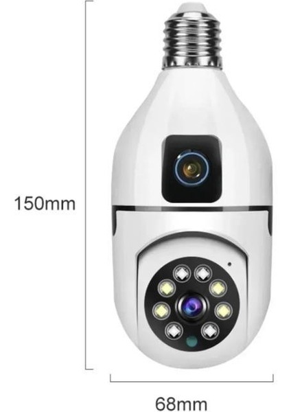 Cmr-13 360° Full Hd 1080P Ampül Smart Ip Güvenlik Kamerası