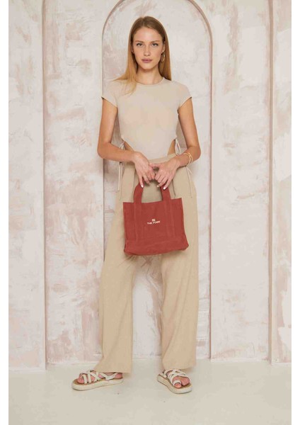 Kanvas Koyu Kiremit Small Bag
