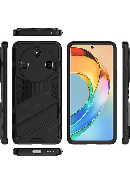 Huawei Honor X50I Kickstand'li Kılıf, 10FT Askeri Düşme Koruyucu Darbeye Dayanıklı Ince Sert Kılıf With KICKSTAND,10FT Military Drop Protective Shockproof Slim Hard Case (Yurt Dışından)