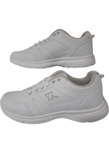 X-Step Unısex Beyaz Cilt Ortopedik Taban Günlük Yürüyüş Ayakkabı Xstp98-014 fırsatları