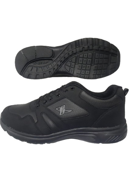 X-Step Unısex Siyah Cilt Ortopedik Taban Günlük Yürüyüş Ayakkabı Xstp98-014 indirimleri
