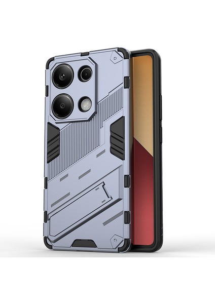 Xiaomi Poco M6 Pro 4g Kickstand'li Kılıf, 10FT Askeri Düşme Koruyucu Darbeye Dayanıklı Ince Sert Kılıf With KICKSTAND,10FT Military Drop Protective Shockproof Slim Hard Case (Yurt Dışından)