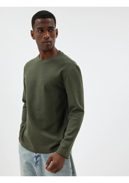 5WAM70065MK 876 Hakı Erkek Pamuk Jersey Sweatshırt fiyatları