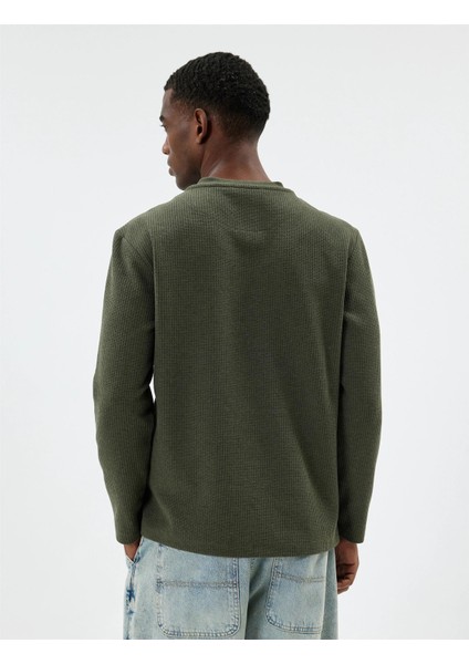 5WAM70065MK 876 Hakı Erkek Pamuk Jersey Sweatshırt fırsatları