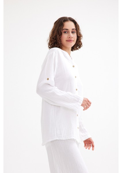 Kadın Müslin Kapüşonlu Gömlek fırsatları