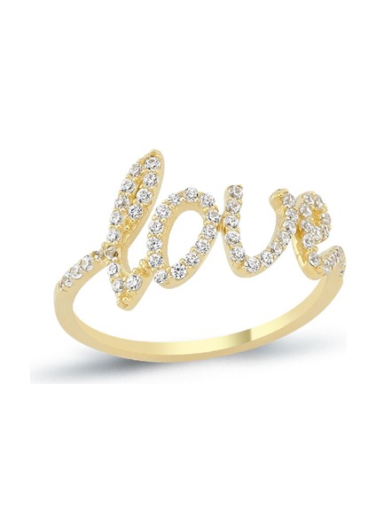14 Ayar Altın Love Kadın Yüzük modelleri