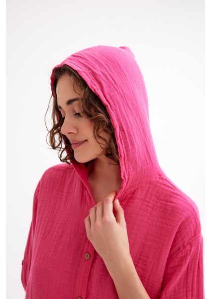 Kadın Müslin Kapüşonlu Gömlek indirimleri