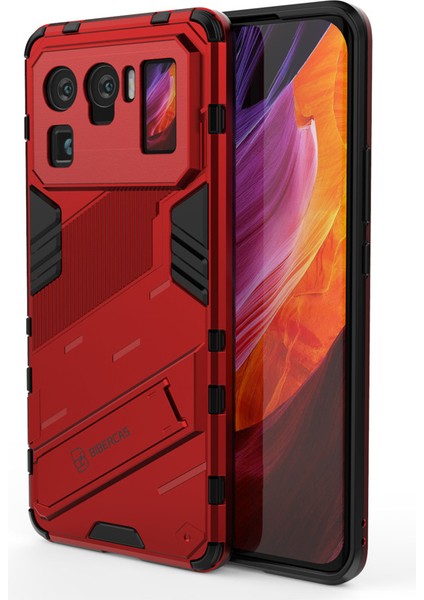 Xiaomi Mi 11 Ultra Kickstand'li Kılıf, 10FT Askeri Düşme Koruyucu Darbeye Dayanıklı Ince Sert Kılıf (Yurt Dışından)
