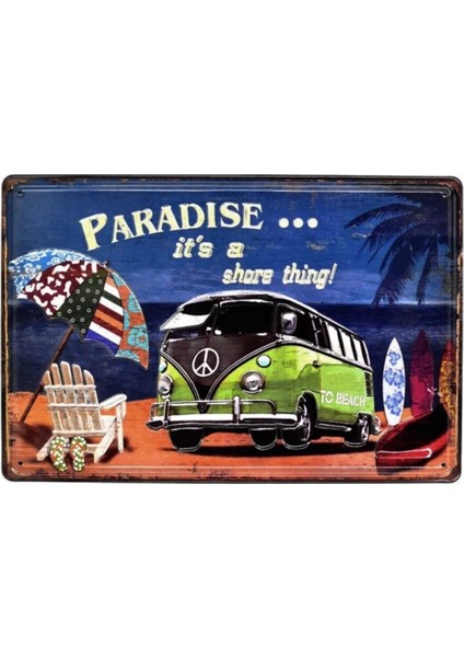 Koleksiyon Paradise Metal Plaka Levha 20X30CM