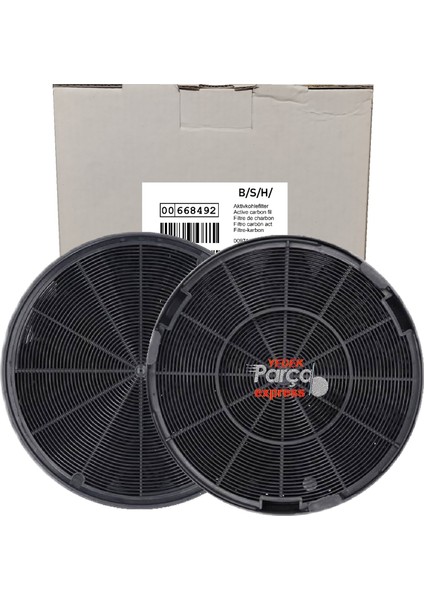 DVP6C4.1 Davlumbaz Karbon Filtre 2li 1takım Ankastre Aspiratör Bacasız Kullanım Kömür Filtresi