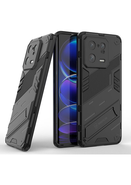 Xiaomi Mi 13 Pro Kickstand'li Kılıf, 10FT Askeri Düşme Koruyucu Darbeye Dayanıklı Ince Sert Kılıf (Yurt Dışından)