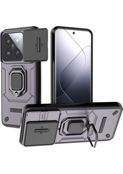 Xiaomi Mi 14 Kılıf, [tam Kamera Koruması] [360° Dönebilen Destek Halkası] Askeri Sınıf Sert Koruyucu Telefon Kılıfı Kapağı (Yurt Dışından)