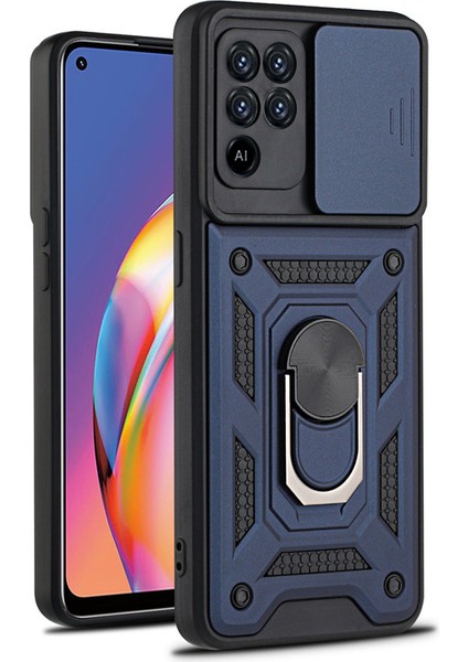 Oppo Reno 6 5g Kickstand Zırhlı Manyetik Halkalı Telefon Kılıfı Sağlam Koruyucu Askeri Sınıf Darbeye Dayanıklı Kılıf (Yurt Dışından)