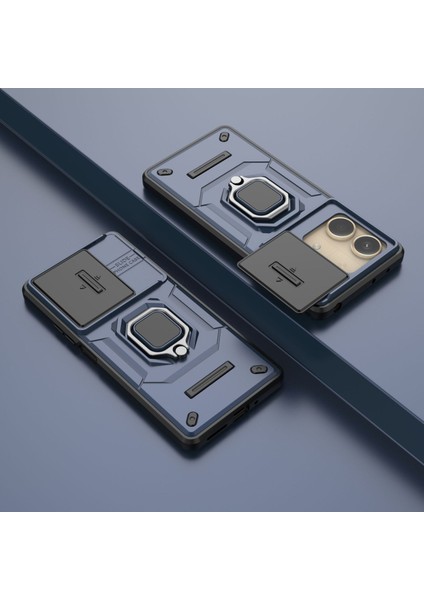 Xiaomi Poco X6 Kılıf, [tam Kamera Koruması] [360° Dönebilen Destek Halkası] Askeri Sınıf Sert Koruyucu Telefon Kılıfı Kapağı (Yurt Dışından) modelleri