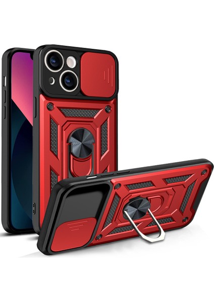 iPhone 12 Pro Max Kickstand Zırhlı Manyetik Halkalı Telefon Kılıfı Sağlam Koruyucu Askeri Sınıf Darbeye Dayanıklı Kılıf (Yurt Dışından)