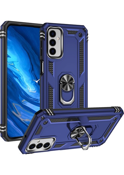 Samsung Galaxy M23 Kickstand Zırhlı Manyetik Halkalı Telefon Kılıfı Sağlam Koruyucu Askeri Sınıf Darbeye Dayanıklı Kılıf (Yurt Dışından) fiyatları