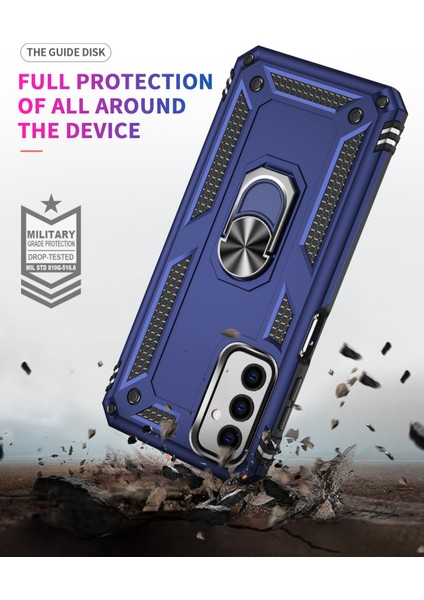 Samsung Galaxy M23 Kickstand Zırhlı Manyetik Halkalı Telefon Kılıfı Sağlam Koruyucu Askeri Sınıf Darbeye Dayanıklı Kılıf (Yurt Dışından) fırsatları