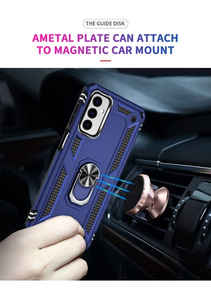 Samsung Galaxy M23 Kickstand Zırhlı Manyetik Halkalı Telefon Kılıfı Sağlam Koruyucu Askeri Sınıf Darbeye Dayanıklı Kılıf (Yurt Dışından) indirimleri