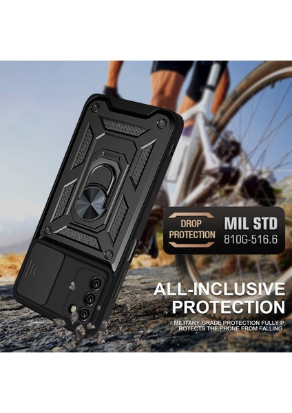Samsung Galaxy A03S Kickstand Zırhlı Manyetik Halkalı Telefon Kılıfı Sağlam Koruyucu Askeri Sınıf Darbeye Dayanıklı Kılıf (Yurt Dışından) fiyatları