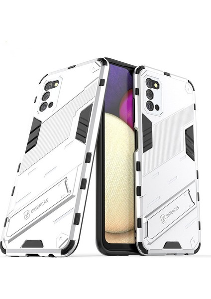 Samsung Galaxy A03S Kickstand'li Kılıf, 10FT Askeri Düşme Koruyucu Darbeye Dayanıklı Ince Sert Kılıf (Yurt Dışından)