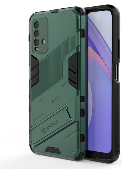 Xiaomi Redmi 9t Kickstand'li Kılıf, 10FT Askeri Düşme Koruyucu Darbeye Dayanıklı Ince Sert Kılıf (Yurt Dışından)