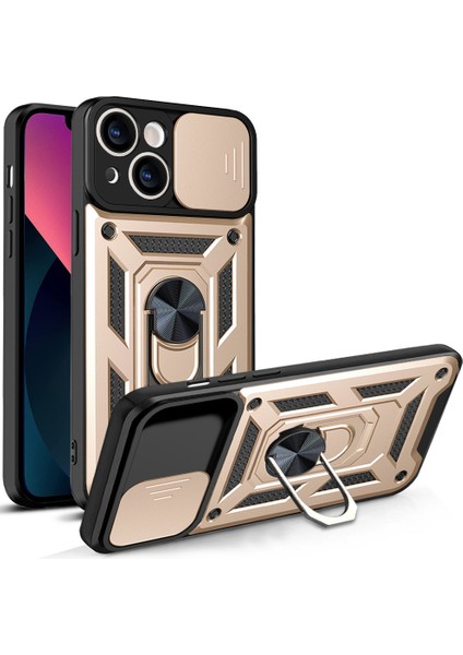 iPhone 12 Pro Max Kickstand Zırhlı Manyetik Halkalı Telefon Kılıfı Sağlam Koruyucu Askeri Sınıf Darbeye Dayanıklı Kılıf (Yurt Dışından)