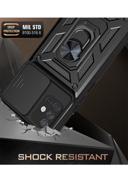 Samsung Galaxy A51 5g Kickstand Zırhlı Manyetik Halkalı Telefon Kılıfı Sağlam Koruyucu Askeri Sınıf Darbeye Dayanıklı Kılıf (Yurt Dışından) fiyatları