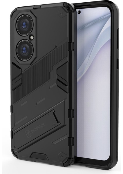 Huawei P50 Pro Kickstand'li Kılıf, 10FT Askeri Düşme Koruyucu Darbeye Dayanıklı Ince Sert Kılıf (Yurt Dışından)