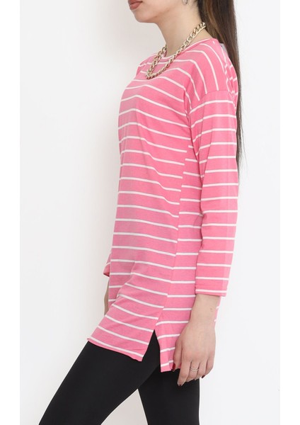 Çizgili Tunik Pembe - 11313.1567.