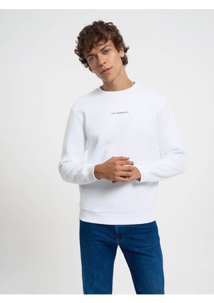 Erkek Sweatshirt Beyaz LF2034268