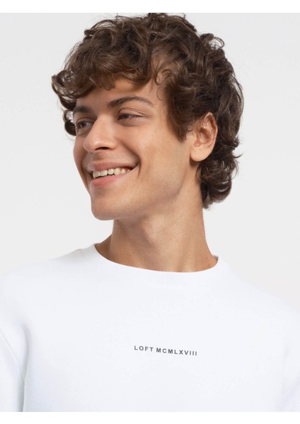 Erkek Sweatshirt Beyaz LF2034268 fiyatları