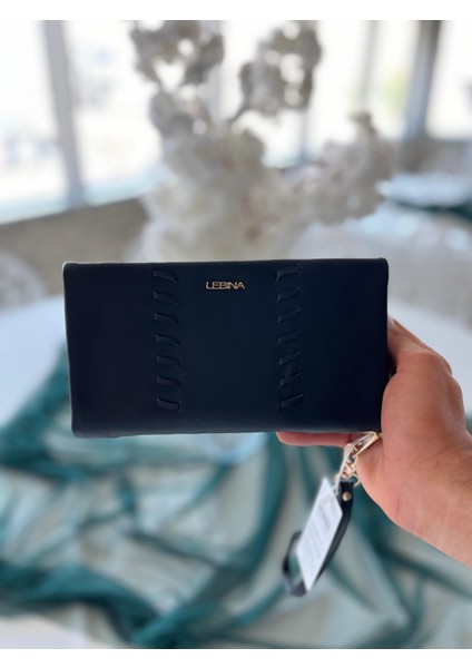 Telefon Ve Kart Bölmeli Siyah El Cüzdanı