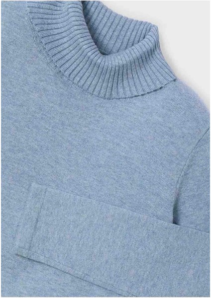 Kışlık Kız Çocuk Balıkçıyaka Örme Kazak - Mavi fiyatları