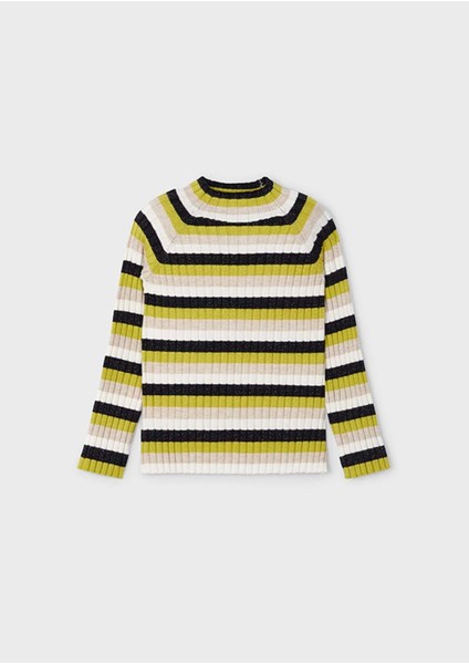 Kışlık Kız Çocuk Ribanalı Balıkçıyaka Kazak - Yeşil fırsatları