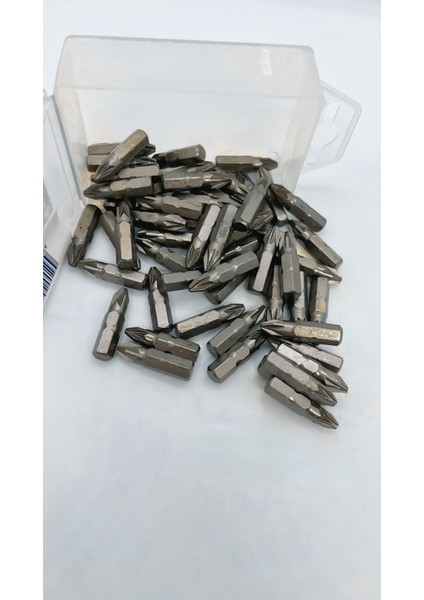 Pz 2 25 mm Manyetik Bit Uç Pozi Vidalama Ucu 60 Adet