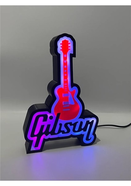 Gibson Elektro Gitar Led Masa Lambası