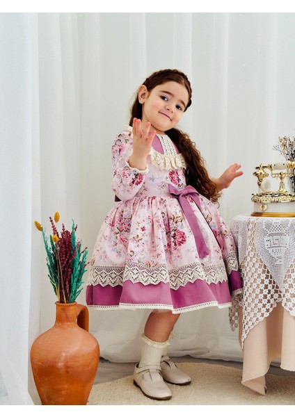 Pembe Royal Vintage Kız Bebek Elbise,doğum Günü Elbise,fotoğraf Çekim Elbise,0-10 Yaş Uygun indirimleri
