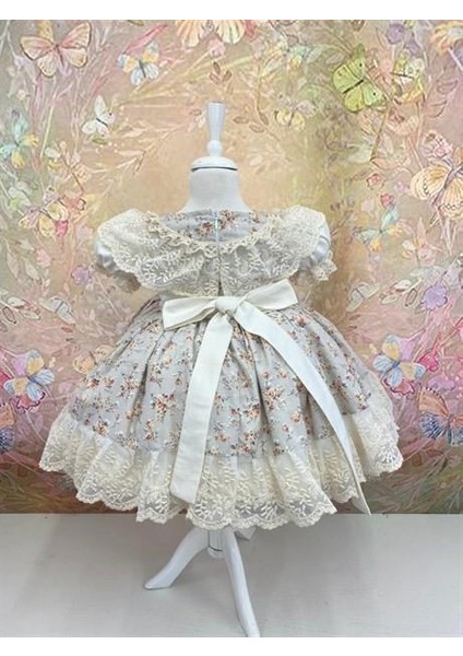 Krem Vintage Kız Çocuk Elbise - Bayramlık Kıyafetler - Kız Çocuk Elbise Modelleri - 0-7 Yaşa Uygun fiyatları