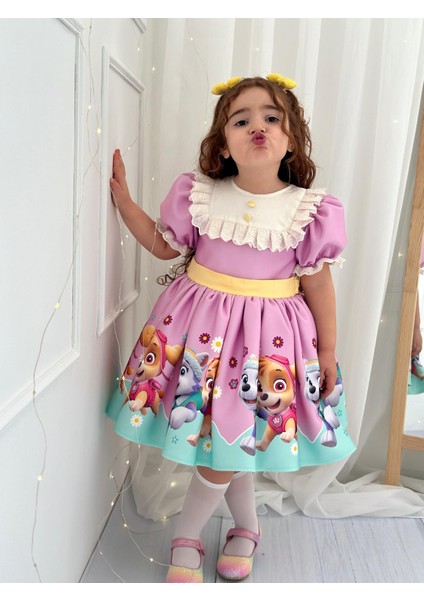 Paw Patrol Vintage Kız Bebek Elbise,doğum Günü Elbise,fotoğraf Çekim Elbise,0-10 Yaş Uygun fırsatları