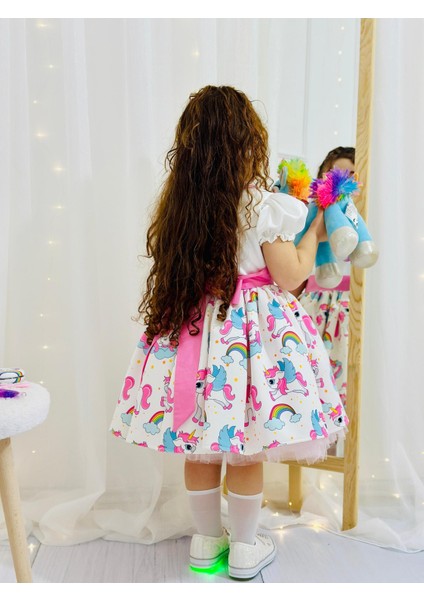Unicorn Vintage Kız Bebek Elbisesi,Doğum günü,fotoğraf çekim elbise,0-12 Yaş Uygun fırsatları