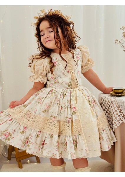 Lady Krem Kız Bebek Elbisesi,doğum Günü,fotoğraf Çekim Elbise,0-10 Yaş Uygun