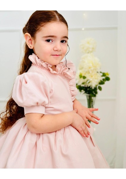 Pudra Pembe Inci Vintage Kız Bebek Elbisesi,doğum Günü,fotoğraf Çekim Elbise,0-10 Yaş Uygun fırsatları