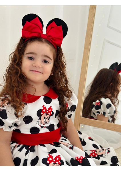 Beyaz Mickey Mouse Vintage Kız Bebek Elbise,doğum Günü Elbise,fotoğraf Çekim Elbise,0-10 Yaş Uygun fiyatları