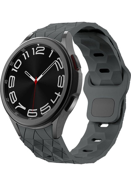 Galaxy Waych 5 44MM KRD-116 20MM Futbol Desenli Spor Tasarımlı Silikon Kordon