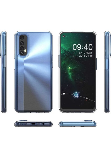 Realme 7 Kılıf Süper Silikon Kapak-Renksiz